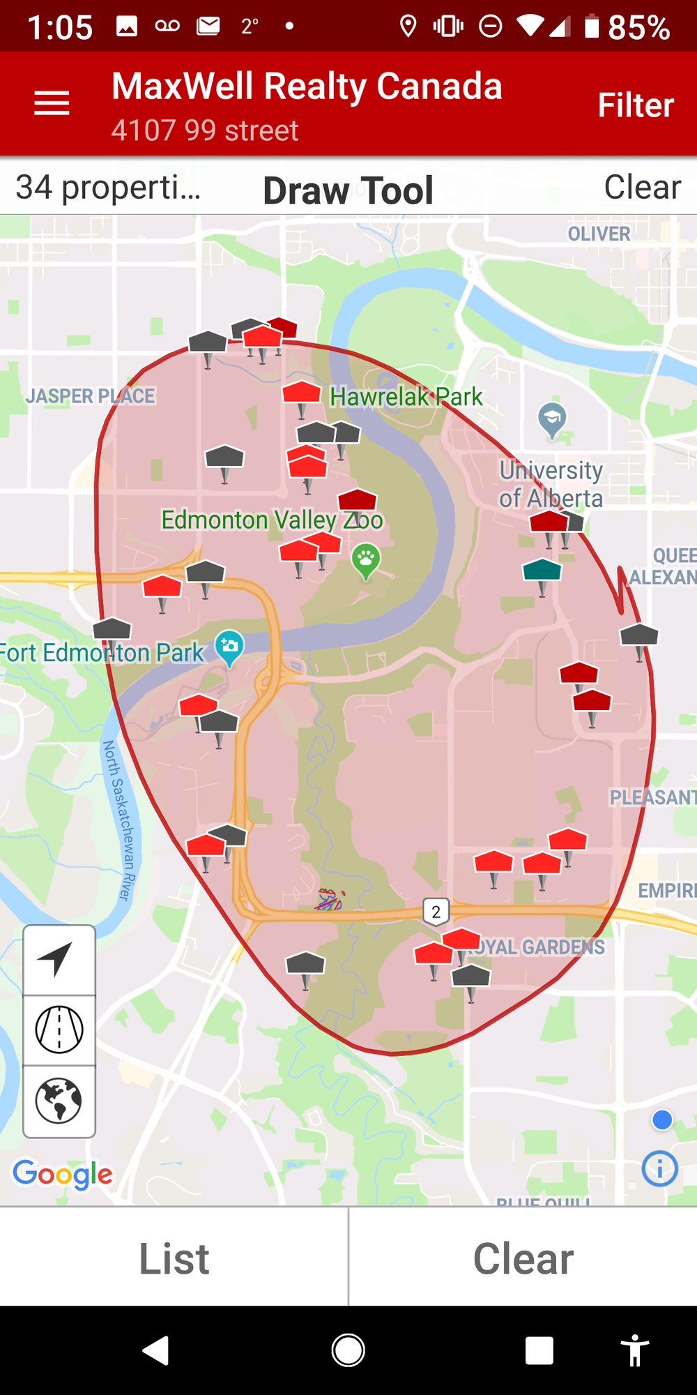 Maxwell Home Search Draw Map